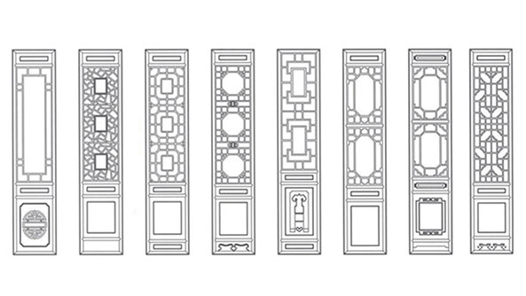 涪陵喜迎门中式花格CAD设计图样式大全